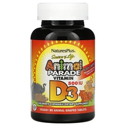 Nature's Plus AP VIT D3 500 IU CHEWABLE 90