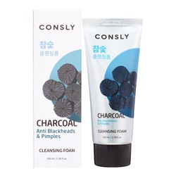 Пенка для умывания кремовая c древесным углем против черных точек Charcoal Anti Blackheads Creamy Cleansing Foam, Consly, 100 мл