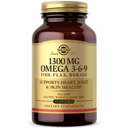 Solgar EFA 1300 mg Omega 3-6-9 (Fish, Flax, Borage) 60 softgels