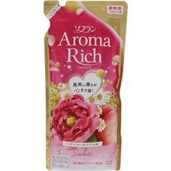 Кондиционер для белья "AROMA" (ДЛИТЕЛЬНОГО действия "Aroma Rich Scarlett" / "Скарлетт" с богатым ароматом натуральных масел  (женский аромат)) 400 мл, мягкая упаковка, Lion