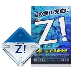 Глазные капли супер освежающие против красноты и воспалительных процессов в глазах Z!, Rohto 12 мл