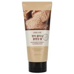 Пенка для умывания отшелушивающая с экстрактом коричневого риса BROWN RICE CLEANING CLEANSING FOAM, LEBELAGE, 180 мл