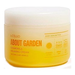 Крем для лица успокаивающий с ромашкой, ABOUT GARDEN CHAMOMILE RELAXING CREAM (WHITENING & ANTI-WRINKLE),  Dr.CELLIO, 90 мл