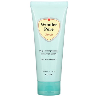 Пенка для умывания с экстрактом мяты Wonder Pore Cleanser, Etude House, 150 г