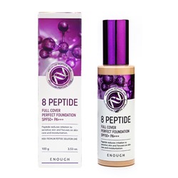 Основа тональная с пептидами 8 Peptide full cover perfect foundation #21, Enough, 100 г