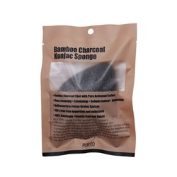 Спонж косметический Bamboo Charcoal Konjac Sponge, PURITO