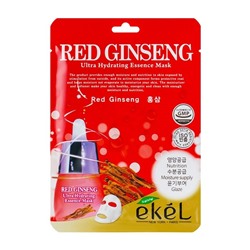 Маска для лица освежающая с женьшенем Red Ginseng Ultra Hydrating Essence Mask, Ekel 25 мл