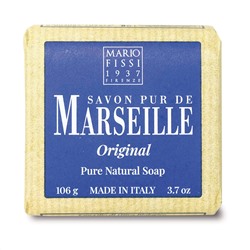 Марсельское мыло натуральное с оливковым маслом Оригинальный рецепт Pure Natural Marseille Soap Original, Mario Fissi 1937, 106 г