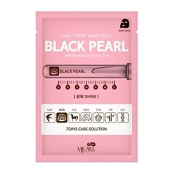 Маска тканевая c экстрактом жемчуга MJ Care Daily Dew Mask Pack Black Pearl, MIJIN   25 г