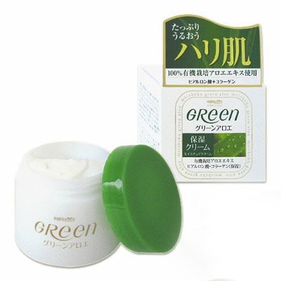 Увлажняющий крем для очень сухой кожи лица Green Plus Aloe Moisture cream, MEISHOKU 48 г