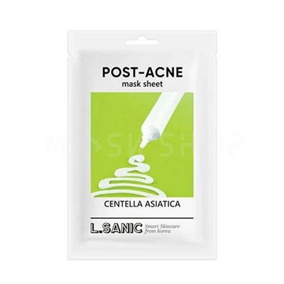 Маска тканевая с экстрактом центеллы азиатской для проблемной кожи Centella Asiatica Post-Acne Mask Sheet, L.Sanic, 25 мл