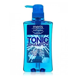 Мужской тонизирующий шампунь для волос с цитрусовым ароматом Mens Softymo Tonic Shampoo, KOSE COSMEPORT 550 мл (диспенсер)