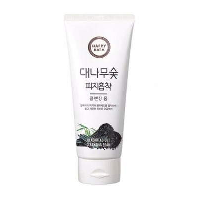 Пенка для лица очищающая с древесным углем BAMBOO CHARCOAL BLACKHEAD OUT CLEANSING FOAM, HAPPYBATH, 200 г