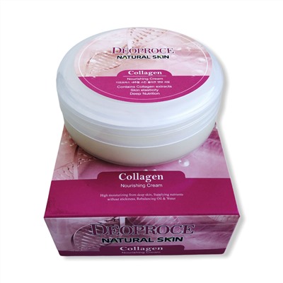 Крем для лица и тела с морским коллагеном NATURAL SKIN collagen nourishing cream, DEOPROCE 100 мл