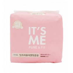 Прокладки женские гигиенические с крылышками, 3 капли, Pure & Fit pads regular,  It's Me, 12 шт.