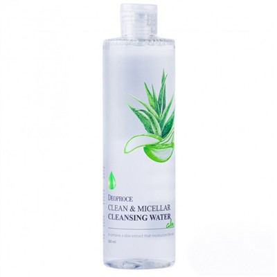 Мицеллярная вода с экстрактом алоэ CLEAN & MICELLAR CLEANSING WATER ALOE, DEOPROCE, 300 мл