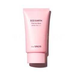 Крем-база для лица солнцезащитная с каламиновой пудрой Eco Earth Pink Sun Base SPF 50+ PA++++, 50 г