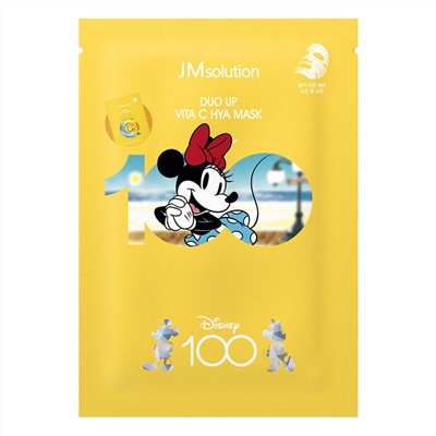 Тканевая маска для лица с пептидами и витамином С, Disney100 Duo Up Vita C Hya Mask, Jmsolution, 30 мл