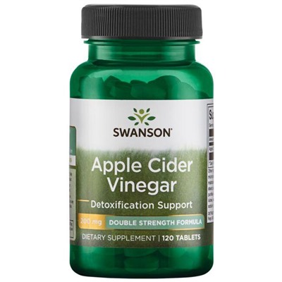 Swanson Apple Cider Vinegar - Double Strength Formula 200 mg