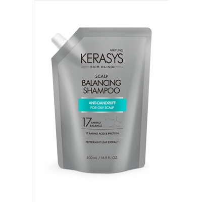 Шампунь для ухода за жирной кожей головы Scalp Care Balancing Shampoo, KERASYS 500 мл (запаска)