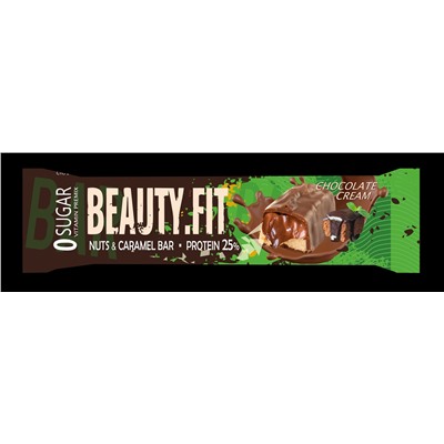 BeautyFit Натуральные низкоуглеводные батончики Орехи и карамель (15шт в уп) Штучно 60 г