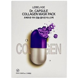 Маска для лица тканевая с коллагеном Dr. CAPSULE COLLAGEN MASK PACK, LEBELAGE