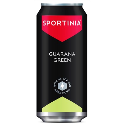 Sportinia GUARANA (2400 mg) (12шт в уп) ж/б газированный 500 Мл