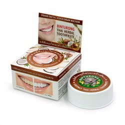 Зубная паста с кокосовым маслом Coconut Thai Herbal Toothpaste, Binturong 33 г