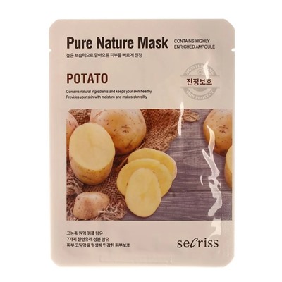 Маска тканевая для лица с экстрактом картофеля Secriss Pure Nature Mask Pack Potato, Anskin 25 г