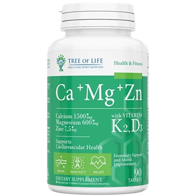 Tree of Life Ca+Mg+Zn+Vitamin K2,D3