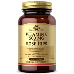 Solgar Vitamin C 500 mg with Rose Hips Tablets