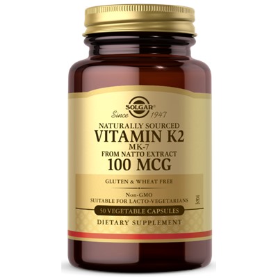 Solgar Naturally Sourced Vitamin K2 (MK-7) 100 mcg