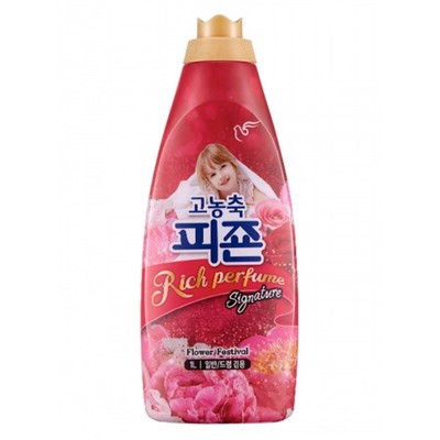 Кондиционер для белья Rich Perfume Signature Hi-Enriched Fabric Softener Flower Festival, PIGEON  1000 мл