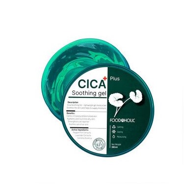 Гель для тела успокаивающий с центеллой азиатской  Cica Soothing Gel, FOODAHOLIC, 300 мл