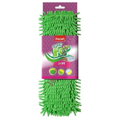 Сменная плоская насадка шенилл для швабры Green Mop Soft, PACLAN 1 шт