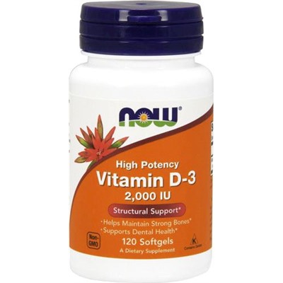 NOW Vitamin D3-2000 IU 30 sgels