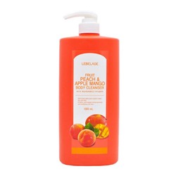 Гель для душа с экстрактами персика и манго FRUIT PEACH & APPLE MANGO BODY CLEANSER, LEBELAGE, 1000 мл