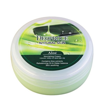 Крем для лица и тела на основе экстракта сока алоэ Natural Aloe Nourishing Cream, DEOPROCE   100 г