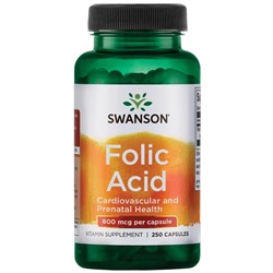 Swanson Folic Acid 800 mcg (1335 mcg dfe)