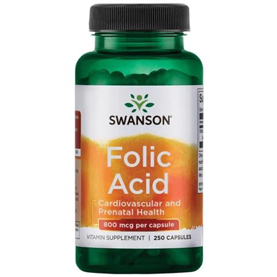 Swanson Folic Acid 800 mcg (1335 mcg dfe)