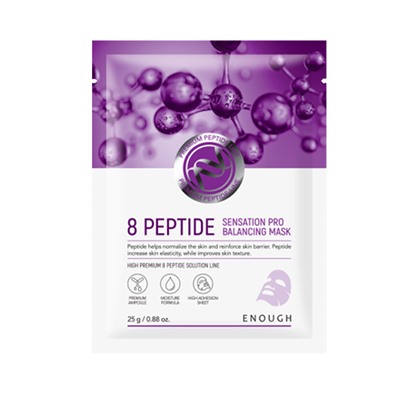 Маска на тканевой основе с пептидами 8 Peptide Senastion Pro Balancing mask, Enough, 25 г