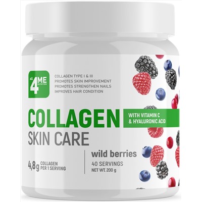 4Me Nutrition Collagen Skin Care + vitamin C + Hyaluronic Acid 200 г