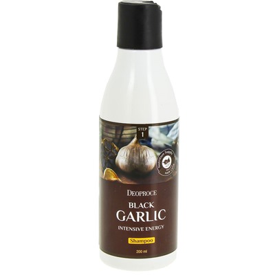 Шампунь для волос с экстрактом черного чеснока BLACK GARLIC INTENSIVE ENERGY SHAMPOO, DEOPROCE   200 мл