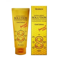 Пенка для умывания золото и восточные травы Natural Perfect Solution Cleansing Foam Gold, DEOPROCE 170 г