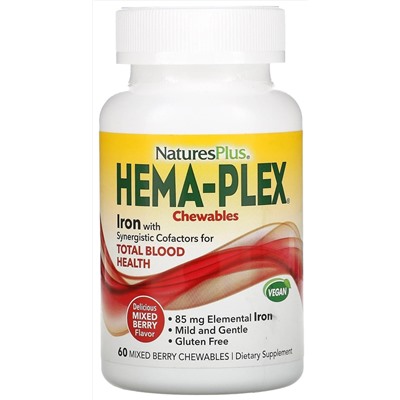 Nature's Plus HEMA-PLEX CHEWABLE 60