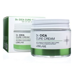 Антивозрастной смягчающий крем с центеллой азиатской Dr. Cica Cure Cream, Lebelage 70 мл