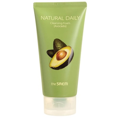 Пенка для лица с экстрактом авокадо Natural Daily Cleansing Foam Avocado, THE SAEM, 150 мл