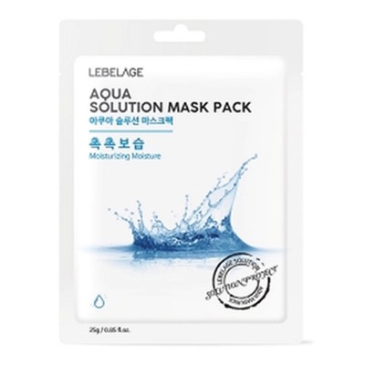 Маска-салфетка для лица с экстрактом морской воды AQUA NATURAL MASK, Lebelage 25 г