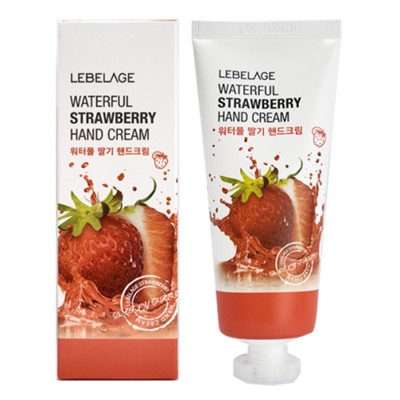 Крем для рук с экстрактом клубники Waterful Strawberry Hand Cream, Lebelage 100 мл