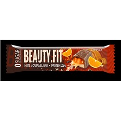 BeautyFit Натуральные низкоуглеводные батончики Орехи и карамель (15шт в уп) Штучно 60 г